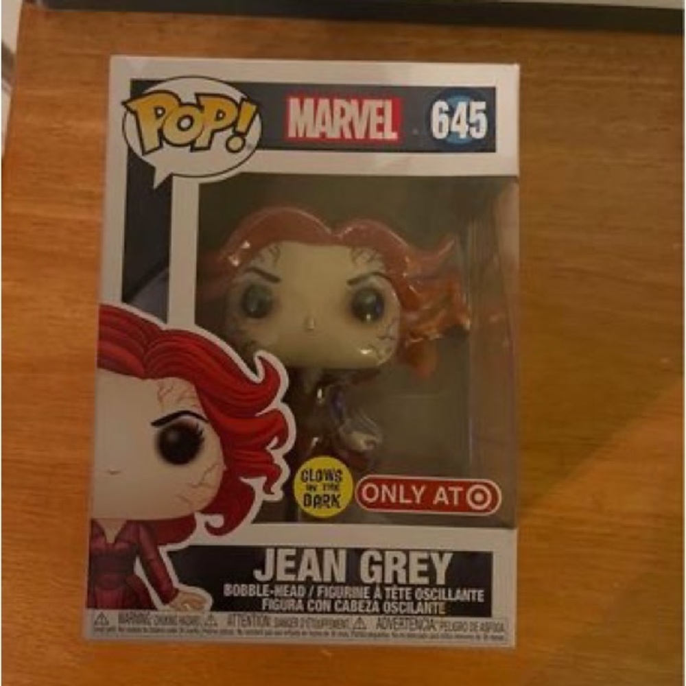 New In Box, Funko Pop Marvel Jean Grey Bobble-Head, Glows In The Dark